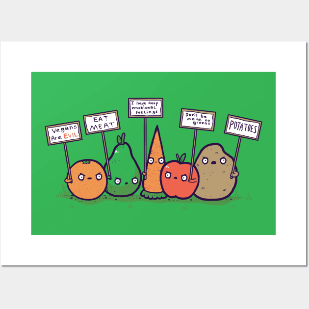 I hate vegans Wall Art by Randyotter